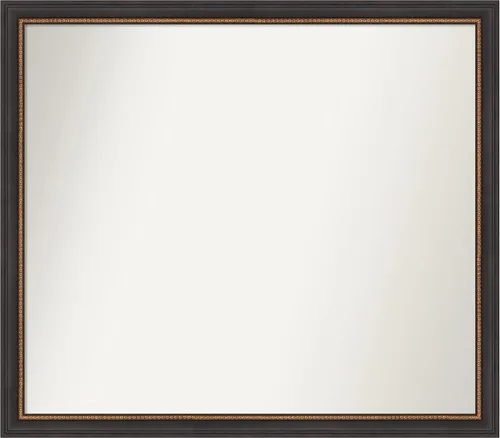 Miniatura 121 de Amanti Art Espejo de baño negro para sobre el fregadero, 23 x 23 pulgadas, espejo cuadrado negro Ashton, marco de madera tradicional mediano, se