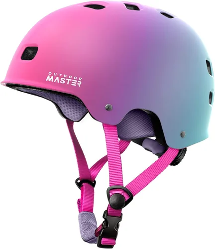 Miniatura 25 de OutdoorMaster - Casco de patineta y ciclismo, dos forros extraíbles, ventilación, para varios deportes, scooter, patinaje en línea, patinaje