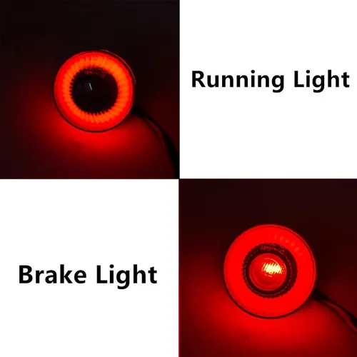 Miniatura 6 de Universal LED redondo motocicleta trasera freno freno luz moto placa montaje lámpara para Cafe Racer Honda ATV UTV Suzuki