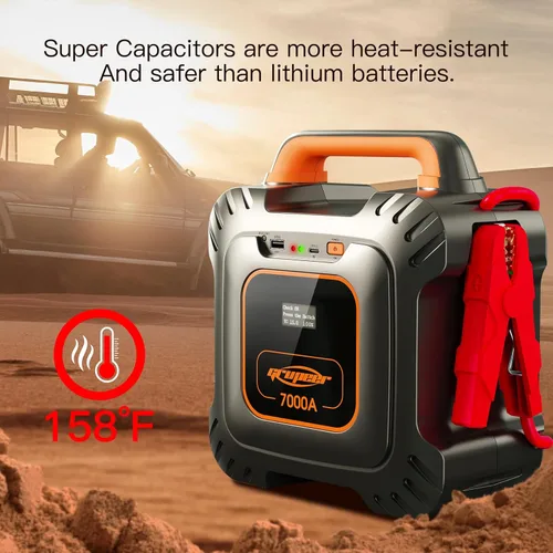 Miniatura 8 de GR7 Arrancador de 7000 Amperios con 6 * 3000F Super Condensadores, Caja de Arranque Portátil Sin Batería, Paquete de Refuerzo de Batería de Coche