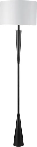 Miniatura 9 de Globe Electric Novogratz x Globe Harrington - Lámpara de pie de 65 pulgadas, base de madera sintética de 2 tonos, pantalla de tela blanca