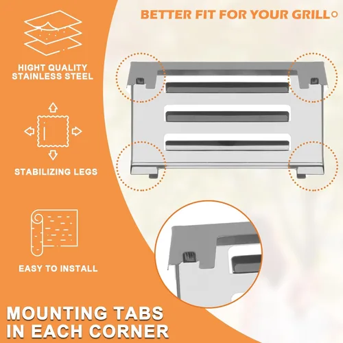 Miniatura 6 de 67060 Deflector de calor para Weber GS4 Spirit II 300 y 200 SER Spirit II E210 E220 E310, S210/220, S310/320, repuesto para Weber Spirit 2 piezas