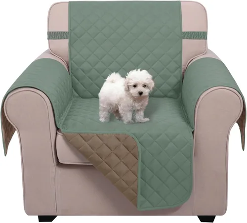 Miniatura 130 de U-NICE HOME Funda de sofá reversible para perros con correas elásticas, resistente al agua, protector de muebles para mascotas, funda de sofá