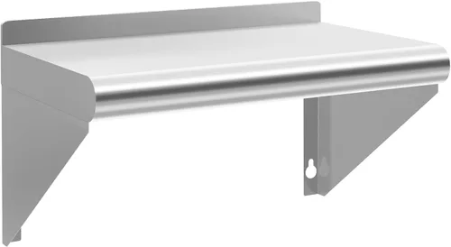 Miniatura 20 de Estante de acero inoxidable de 12 x 36 pulgadas, estantes de acero inoxidable comerciales de 300 libras para montaje en pared, estantes de metal 1