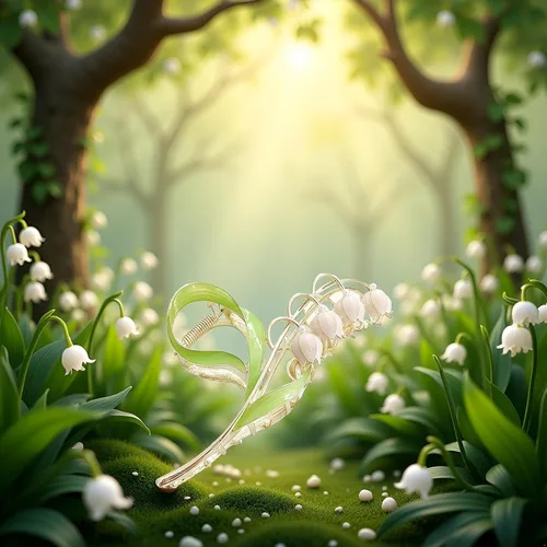 Miniatura 9 de Flor elegante lirio de valle garra de pelo tiburón clip mujeres encanto desgaste captura flor metal horquilla rama hada clips