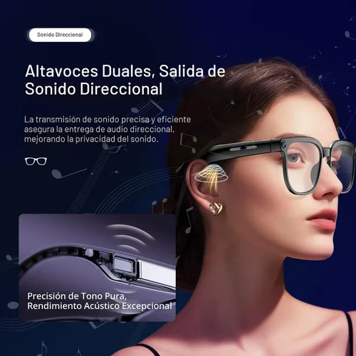 Miniatura 4 de Gafas inteligentes con cámara, 4K con audio Bluetooth gafas con cámara para hombres y mujeres, 8MP 32G HD, grabación de video oculta, compatible