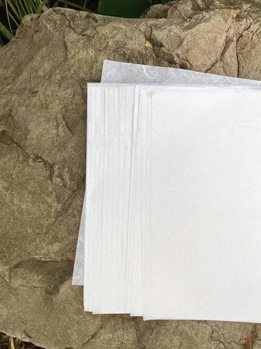 Miniatura 4 de 50 hojas A4 de fibra natural de morera, hojas de papel de morera, papel Washi, diseño de papel para manualidades, origami, para hacer tarjetas
