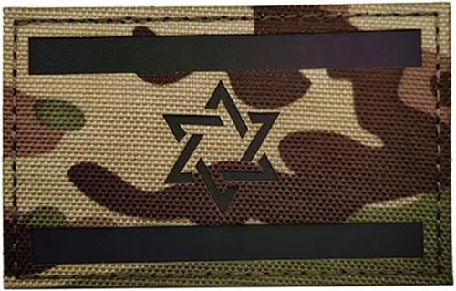 Miniatura 10 de Parche reflectante de bandera de Israel táctico israelí IL militar IR moral, parches de bucle para coser insignias, apliques de hombro para ropa