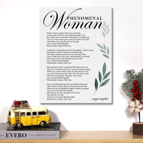 Miniatura 5 de Lienzo inspirador para pared, diseño de mujer fenomenal motivacional, impresión en lienzo feminista positiva, pintura en lienzo para oficina, hogar