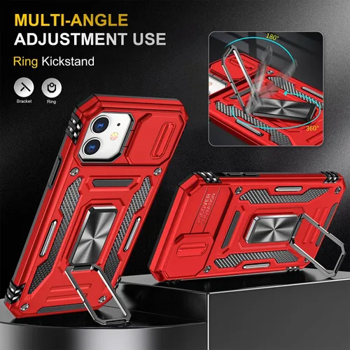 Miniatura 91 de Funda para iPhone 13 Pro con funda para cámara, con soporte de anillo para soporte, con función de montaje magnético para automóvil, para iPhone 13