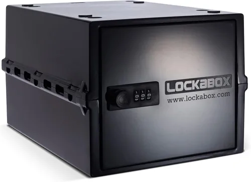 Lockabox One™ | Caja de almacenamiento compacta e higiénica con cerradura para alimentos, medicamentos, tecnología y seguridad en el hogar | Tamaño