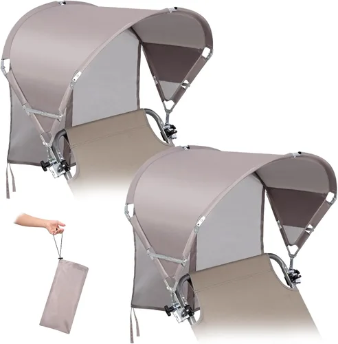 Miniatura 8 de Toldo universal XL resistente al viento para silla, extra grande plegable UPF 50+ con abrazadera ajustable, se adapta a la mayoría de la playa