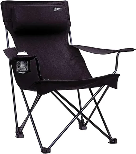 TravelChair - Silla clásica Bubba con almohada ajustable, silla plegable grande para exteriores, capacidad de 300 libras, color negro, talla única