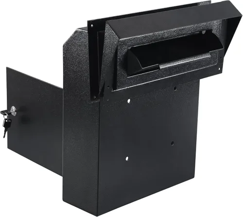 xydled Buzón de correo resistente con cerradura de llave, 15''x12''x6'', buzón de metal con cerradura montado en la puerta, caja de depósito con