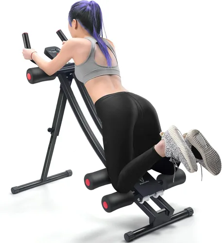 Entrenador Abdominal, Máquina AB Ajustable en Casa o Gimnasio para Entrenamiento de Fuerza del Core, Equipo de Fitness Plegable para Abdominales