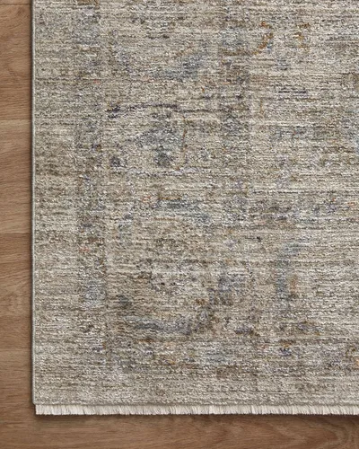 Miniatura 11 de Loloi Jean Stoffer Katherine Collection KES-03 Beige/Mist 11 pies 6 pulgadas x 15 pies 7 pulgadas, altura del pelo de 25 pulgadas, alfombra de área