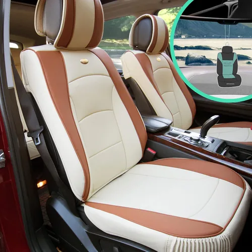 Miniatura 5 de Cojín de asiento FH Group tipo banco, de cuero sintético, ultracómodo, apto para la mayoría de los vehículos, camionetas, vehículos utilitarios