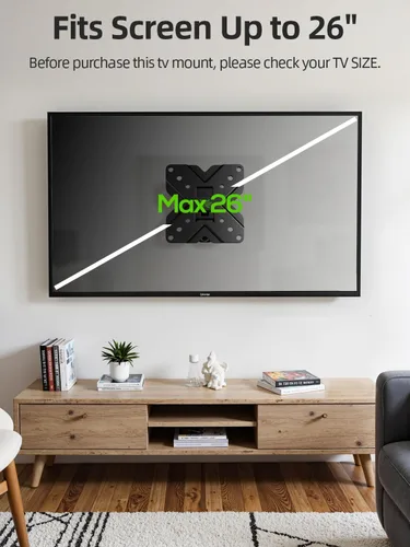 Miniatura 7 de USX MOUNT Soporte de pared pequeño para monitor de TV Soporte de TV RV con soporte de pared VESA giratorio e inclinable para televisores