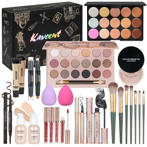 Miniatura 9 de Juego de maquillaje Kit de maquillaje para mujeres Kit completo Juego de maquillaje para adolescentes y mujeres Paleta de sombras de ojos Brillo