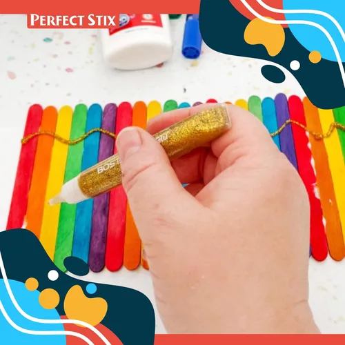 Miniatura 7 de Palitos de manualidades de 4.5" de color/Palitos de paleta/Manualidades de 3/8" - Paquete de 1,000