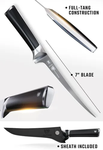Miniatura 6 de Dalstrong - Cuchillo de filetear - 17.78 cm - Serie Vanquish - Acero alemán forjado con alto contenido de carbono - Mango de POM - Cuchillo