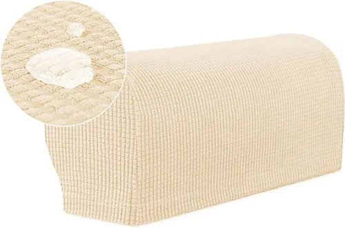 Miniatura 7 de 1 par de fundas elásticas para reposabrazos de sofá, fundas lavables para sillón, extraíbles a prueba de polvo, protector de sofá para brazos, Negro