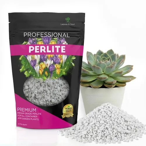 Perlita Profesional | Grande 2.2 Cuartos | Grado Medio para Plantas de Contenedor y Jardín | Aditivo de Suelo Ligero pH Neutro | Fabricado en EE.UU