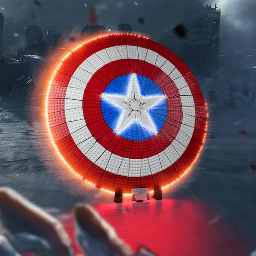 Miniatura 5 de Kit de luz LED para Lego Marvel Captain America's Shield 76262, kit de iluminación creativa compatible con Lego 76262 (solo luces, sin juego de Lego)