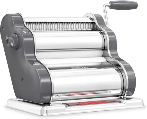 Miniatura 20 de PASTALINDA Máquina para hacer pasta Classic 200, rodillos de 7.9 in de ancho, 9 posiciones de grosor, 2 posiciones de corte, acero inoxidable