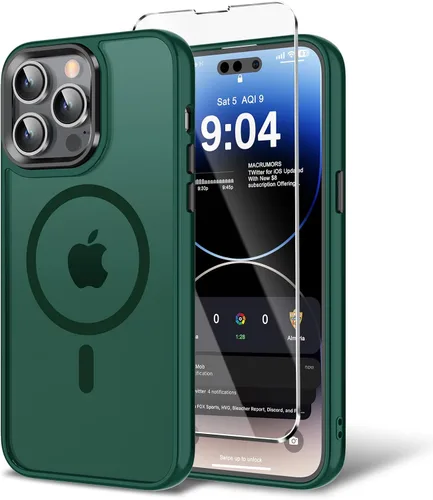Miniatura 130 de Funda para iPhone 11 con protector de pantalla, compatible con MagSafe, ultra delgada, translúcida, mate, a prueba de golpes, color negro
