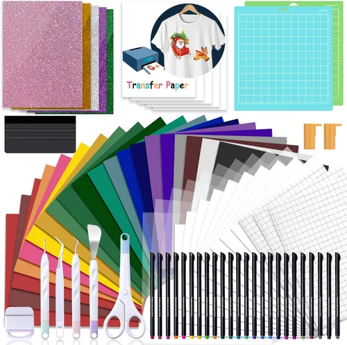 Cutaswish El paquete esencial para proyectos de manualidades de bricolaje: kit de accesorios de manualidades de vinilo todo en uno para máquina de