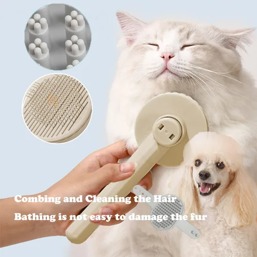 Miniatura 7 de Cepillo de aseo para gatos – Cepillo de baño de silicona para gatos y perros, cepillo de baño para perros y gatos, 3 cepillos limpiadores de pelo