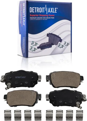 Miniatura 34 de Detroit Axle - Kit de freno trasero para Toyota Camry 2012-2017, Avalon Lexus ES300h ES350 2013-2018, repuesto de pastillas de freno de cerámica