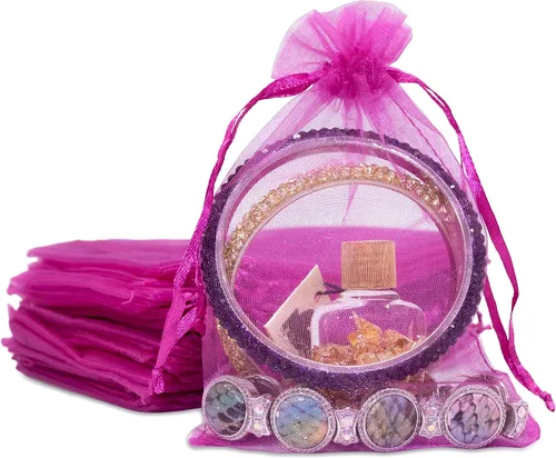 Miniatura 24 de TheDisplayGuys - Paquete de 48 bolsas de regalo de organza transparente negra de 2 x 2-3/4 pulgadas con cordón, bolsas de regalo para joyas, bolsas