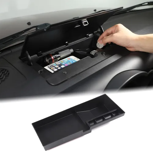 Aunginsy Caja de almacenamiento para tablero de automóvil, bandeja organizadora compatible con Toyota FJ Cruiser 2007-2021, consola central de