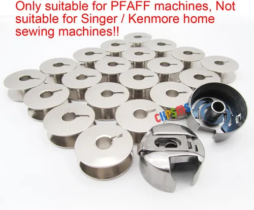 Miniatura 2 de 20 Bobinas 9033 & 2 Regular Bobbin casos 9076 NBL – para coser Pfaff 138 238 438 1222