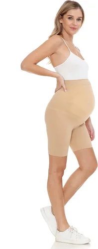 Miniatura 5 de Leggings Depot Ropa de maternidad sin costuras para mujer, ropa interior de embarazo a medio muslo, soporte para el vientre, evita rozaduras, S-XL
