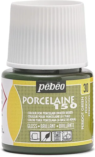 Miniatura 23 de Pebeo Porcelaine 150 - Pintura para porcelana de alto brillo a base de agua, botella de 45 ml - Negro abismo Abismo Negro