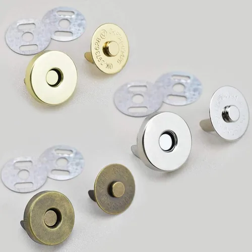 Miniatura 7 de MYUBWTF Juego de 20 broches magnéticos con cierre de botón, cierre magnético de 3/4 pulgadas, kit de reemplazo de botón magnético para costura, Plata