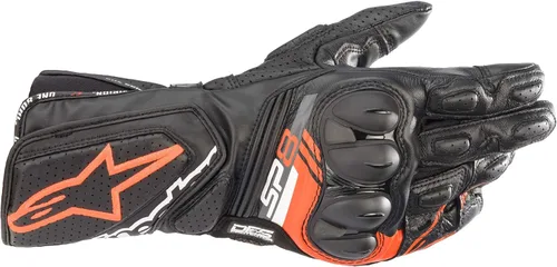 Miniatura 3 de Alpinestars Guantes SP-8 V3, cuero de guantelete completo, certificado CE, ajuste inspirado en la carrera, protección de nudillos, palma reforzada