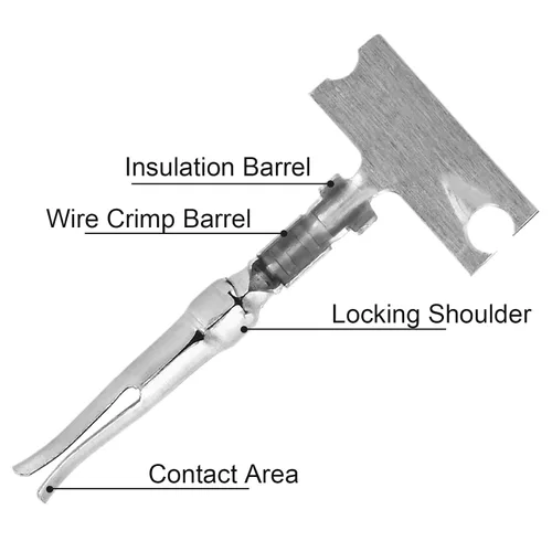 Miniatura 4 de JRready DB Conector Pines Estampados Contacto Formado 24-20AWG Macho Hembra Pasadores de crimpado para D-Sub DB9, DB15, DB25, DB37, DB50 Conectores
