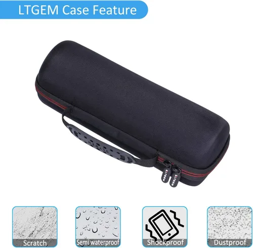 Miniatura 7 de LTGEM - Funda compatible con Ultimate Ears Boom 4/3, altavoz portátil impermeable y base de carga, color negro