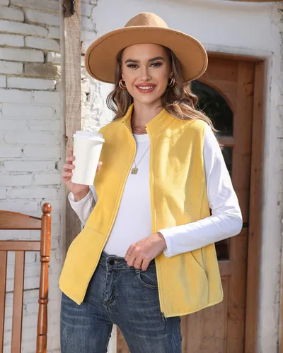 Miniatura 2 de Xeoxarel Chaleco de forro polar para mujer con 6 bolsillos (XS-2XL)