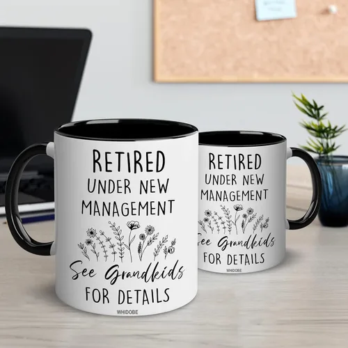 Miniatura 2 de WHIDOBE Regalos de jubilación para mujeres, regalos de jubilación para abuela, mujer, mamá, compañera de trabajo, taza jubilada bajo nueva gestión