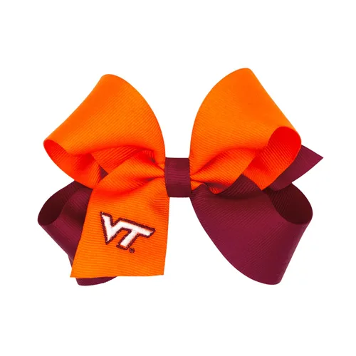 Miniatura 53 de Divine Creations - Lazo para el pelo de dos tonos para niñas con temática universitaria para el día del juego, por Wee Ones en un clip WeeStay