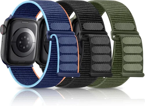 Miniatura 20 de Getino Banda Deportiva de Nylon Compatible con Correas de Apple Watch para Mujeres y Hombres 40mm 41mm 38mm 42mm 46mm 44mm 45mm 49mm, Correa