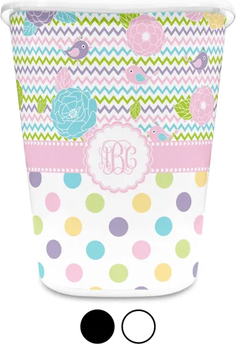 Miniatura 4 de Cesta de basura para niña femenina - de una cara (blanco) (personalizado)