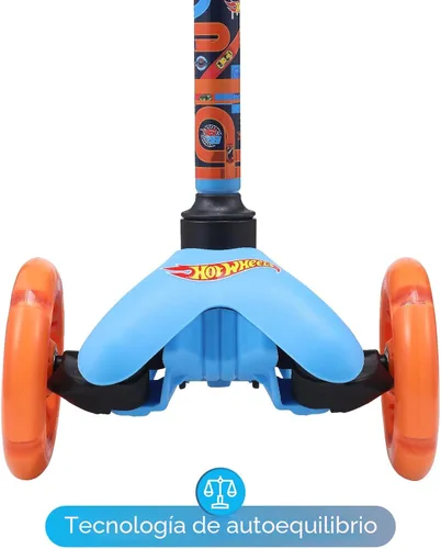 Miniatura 5 de Self Balancing Kick Scooter with Light Up Wheels, Extra Wide Deck, 3 Wheel Platform, Foot Activated Brake, 75 lbs Limit, Kids & Toddlers Girls or