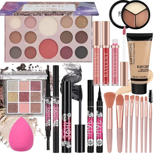 Miniatura 8 de Juego de maquillaje para adolescentes y mujeres, kit completo de maquillaje para mujeres, sombra de ojos, base, juego de regalo para adolescentes
