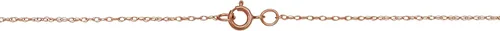 Miniatura 3 de Kooljewelry Solid 10k Rose Gold 0.7 mm Dainty Rope Chain Necklace